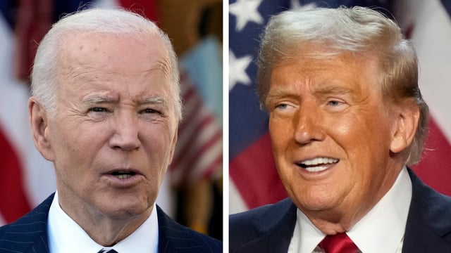 President Joe Biden (left) and President-elect Donald Trump.