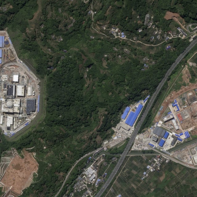 Satellite image showing the Nuclear Power Institute of China's Site No. 1, also known as Base 909, in Mucheng Township, Sichuan Province, China, July 5, 2023. The Pentagon is growingly increasingly concerned about China’s rapid modernization of its naval fleet, including the design and construction of new carriers.