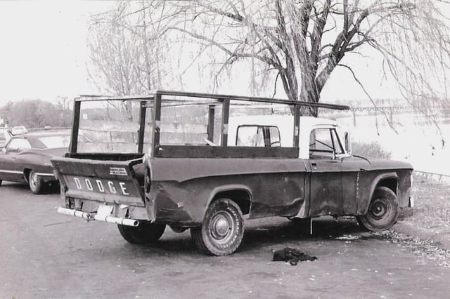 On Sunday, November 19, 1978, at approximately 9:30 a.m., an officer of the West Springfield Police Department was on patrol when he observed a 1967 green Dodge pickup truck parked in a roadway rest area on Route 5/Riverdale Street. The officer saw that the driver's side window of the truck was damaged and noticed blood in and around the vehicle. The officer then discovered the remains of two individuals, one female and one male, just over a nearby guardrail. Each victim appeared to have sustained gunshot wounds.
