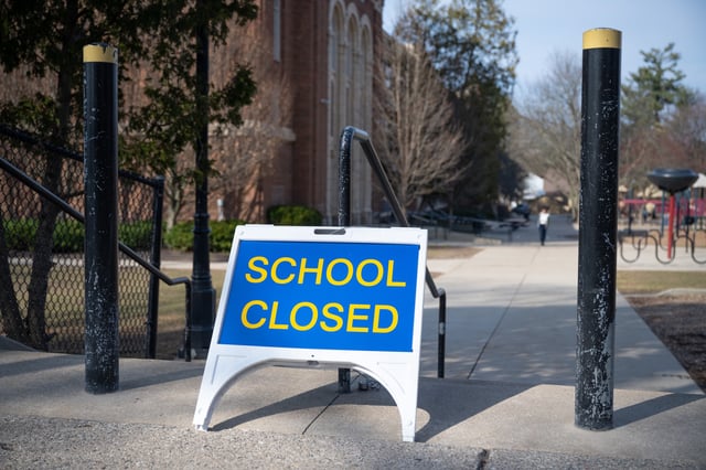 School Closed sign