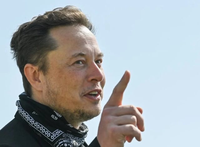 File: Tesla CEO Elon Musk talks during a tour of the plant of the future foundry of the Tesla Gigafactory on Aug. 13, 2021 in Grünheide near Berlin, Germany. (Photo by Patrick Pleul - Pool/Getty Images)