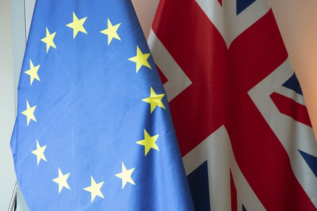EU and UK Flags