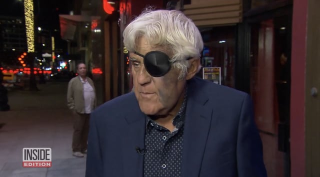 Comedian Jay Leno says his eye is swollen after he fell down a 60 foot hill. He was staying at a Pennsylvania Hampton Inn when he wanted to have dinner at a restaurant before his show. Instead of walking the mile and half down a road, he says he tried to take a short cut down the hill. Incredibly, Leno performed just three hours later. This is just the latest mishap to happen to Leno in recent years. Inside Edition's Jim Moret has more.
