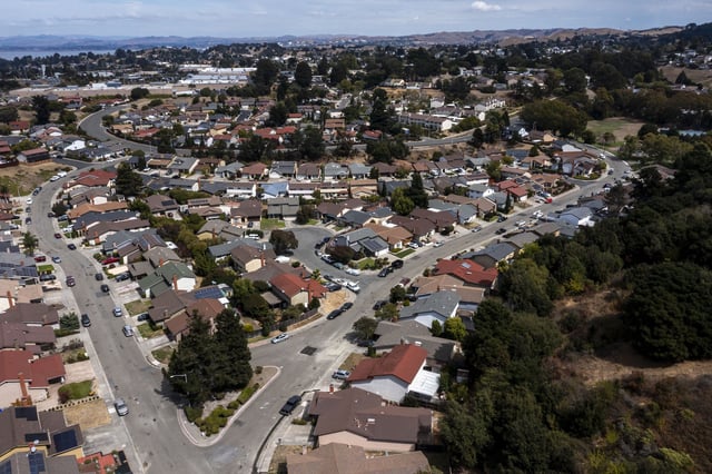 Residential homes in Richmond, California, US, on Wednesday, Sept. 18, 2024.