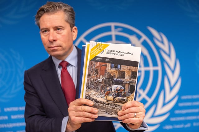 Tom Fletcher, chef des affaires humanitaire aux Nations unies a présenté l’appel à Genève. 
