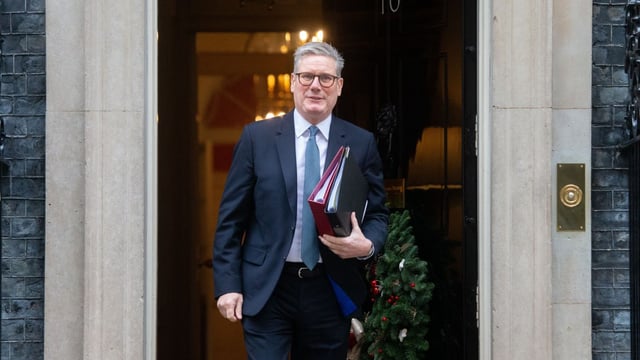 Sir Keir Starmer leaves No 10 before prime minister’s questions on Wednesday