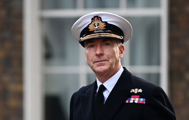 Mandatory Credit: Photo by ANDY RAIN/EPA-EFE/Shutterstock (12784292e)
British Chief of the Defence Staff, Admiral Sir Tony Radakin, arrives at No.10 Downing Street for a cabinet meeting in London, Britain, 01 February 2022.
Cabinet meeting in London, United Kingdom - 01 Feb 2022