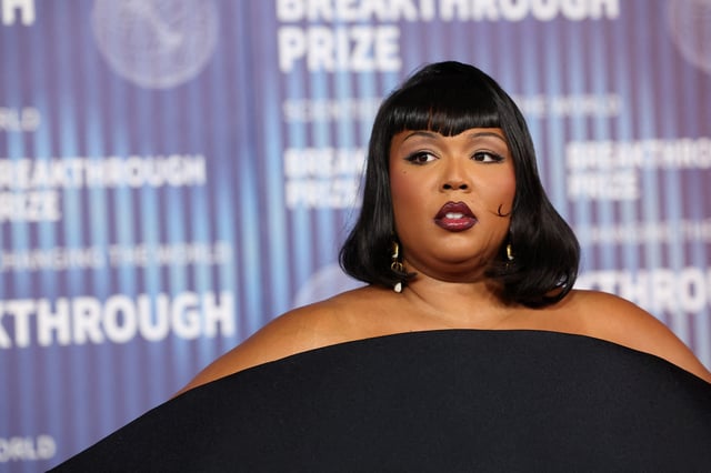 Lizzo attends the Breakthrough Prize awards in Los Angeles, California, U.S., April 13, 2024.