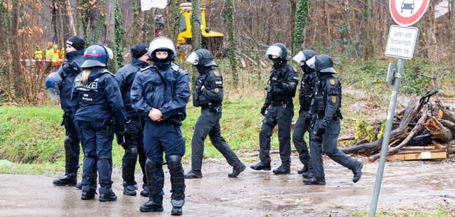Polizeieinsatz im neuen Freiburger Stadtteil Dietenbach am Samstag