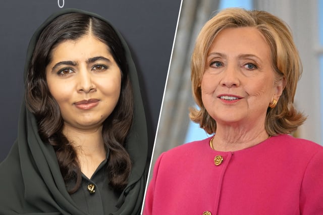 Malala Yousafzai and Hillary Clinton