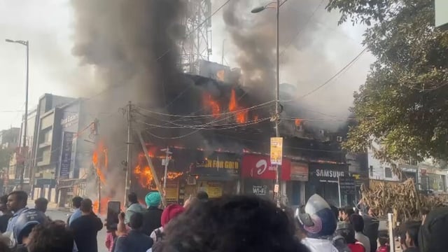 The fire reportedly broke out at Jungle Jamboree restaurant in West Delhi's Rajouri Garden. 
