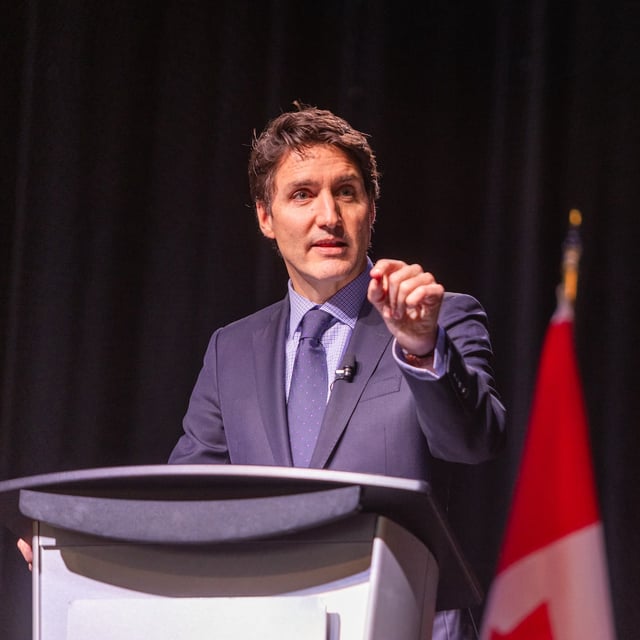 Prime Minister Justin Trudeau attends a fireside chat with the Halifax Chamber of Commerce in Halifax on Monday December 9, 2024. THE CANADIAN PRESS/Riley Smith