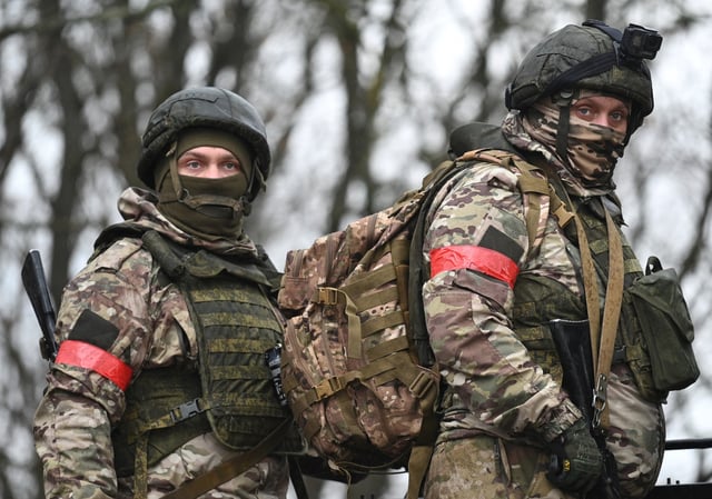 Les forces armées russes, dans la région de Krasnodar en Russie, le 12 décembre 2024.