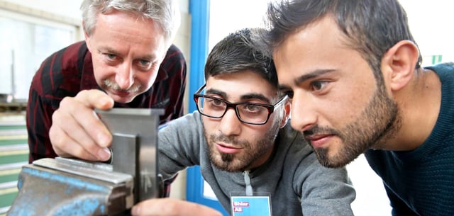 Praktikum in der Metallwerkstatt der Handwerkskammer in Chemnitz (Sachsen)