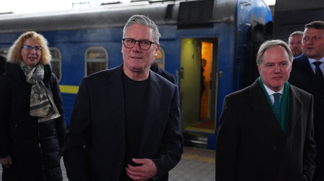 The prime minister arrives in Kyiv on Thursday, to be greeted by the British ambassador, Martin Harris, right. There have been hints that UK peacekeepers could be deployed to Ukraine in the event of a peace deal