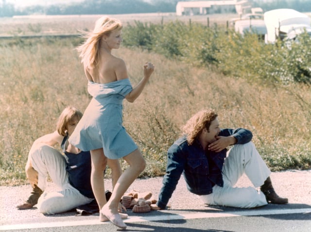 Gérard Depardieu, Miou-Miou et Patrick Dewaere dans Les Valseuses, de Bertrand Blier.
