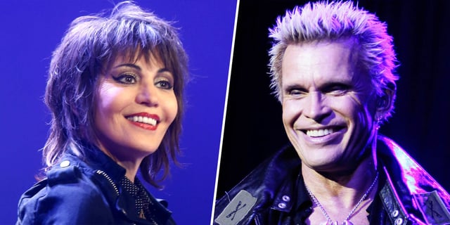 Joan Jett (left) and Billy Idol (right) will hit the road this year.