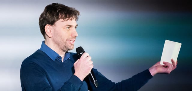 Stefan Gelbhaar während einer Wahlkampfveranstaltung der Grünen in Berlin (Archiv)