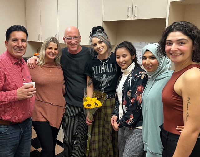 Bob Elston, center, with colleagues at the Ethiopian Community Development Council in Northern Virginia. ECDC launched in 1983 to help Ethiopians displaced by conflict. It is now among about 10 U.S. refugee resettlement agencies authorized by the State Department.