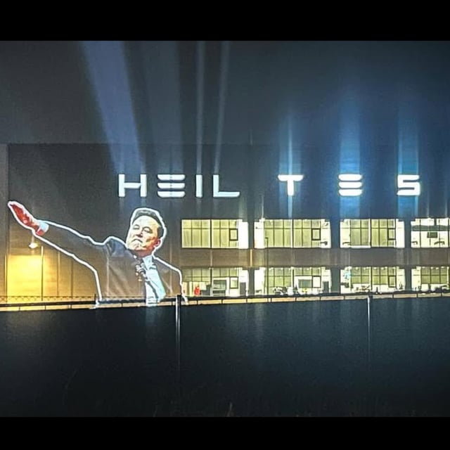 Two left-wing political activist groups, the UK-based Led By Donkeys and Germany's Zentrum für Politische Schönheit, which translates to The Center for Political Beauty, have claimed to have beamed an image of Elon Musk's controversial salute onto Tesla's Gigafactory in Berlin.