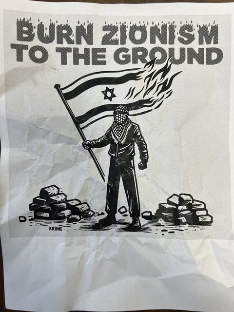 One of the flyers passed to students by demonstrators.