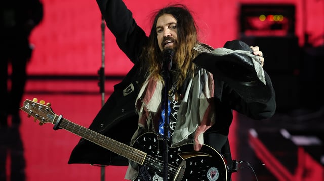WASHINGTON, DC - JANUARY 20: Billy Ray Cyrus performs during the Liberty Inaugural Ball where President Donald Trump is expected later in the evening on January 20, 2025 in Washington, DC.  President Trump attends some of the inaugural balls after taking the oath as the 47th president.  (Photo by Joe Raedle/Getty Images)