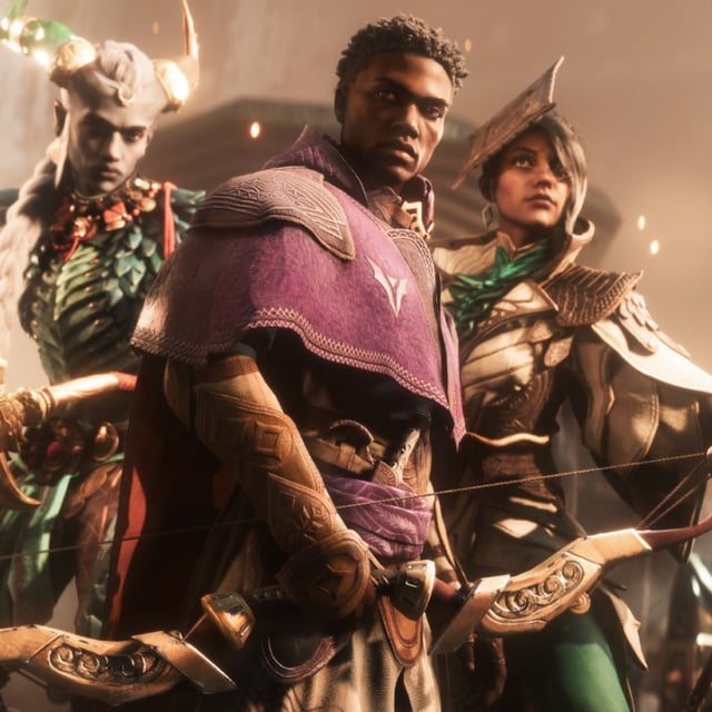 Taash, Rook, and Neve Gallus in Dragon Age The Veilguard.