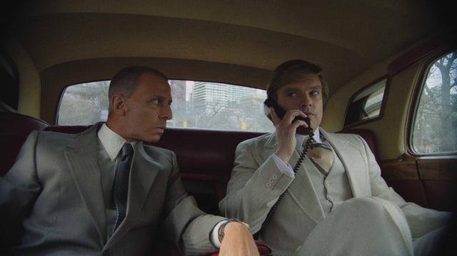Jeremy Strong and Sebastian Stan in “The Apprentice.”