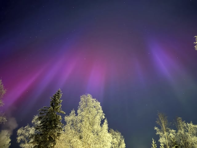 northern lights over Anchorage Alaska