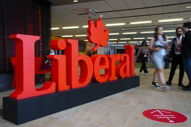 People take part in the Liberal convention in Ottawa on Thursday, May 4, 2023. 