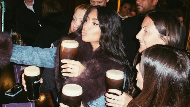 Sales of Guinness have risen after celebrities, including Kim Kardashian, have been pictured drinking it