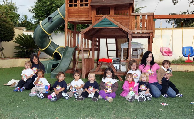 Octomom aka Natalie Suleman (formally Nadya) Suleman with her children on Oct. 11, 2012 in West Hollywood, CA.