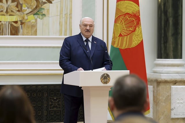 Le président biélorusse Alexandre Loukachenko, le 23 janvier, à Minsk.
