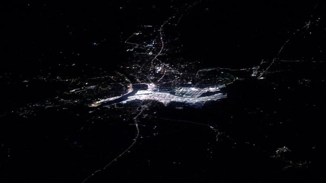 The Maha Kumbh Mela, as seen from space at night