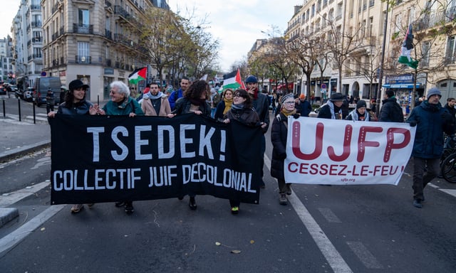 Manifestation, le 7 décembre 2024, contre le « génocide » à Gaza.