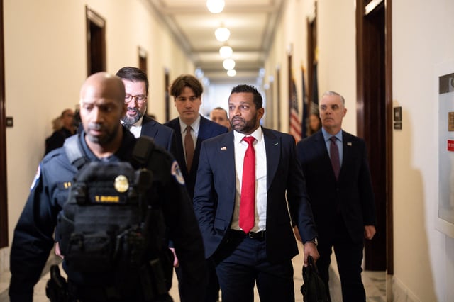 Director of the FBI nominee Kash Patel walks through the U.S. Capitol after meeting with U.S. Senator Lindsey Graham (R-SC) in Washington,?U.S., December 10,?2024. REUTERS/Tierney Cross?