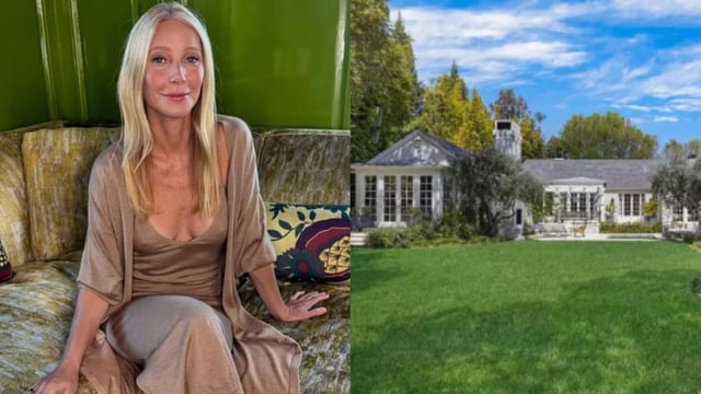 Gwyneth Paltrow's now-sold Los Angeles mansion in the Brentwood neighbourhood sits on two-thirds of an acre in Mandeville Canyon. 