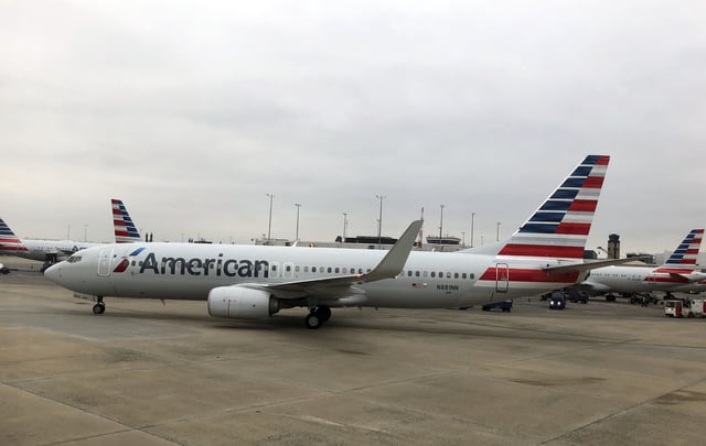 An American Airlines plane is seen at Charlotte International Airport in Charlotte, North Carolina. An American Airlines employee died in an accident on the tarmac on Jan. 27, 2025, a spokesperson for the airport confirmed.