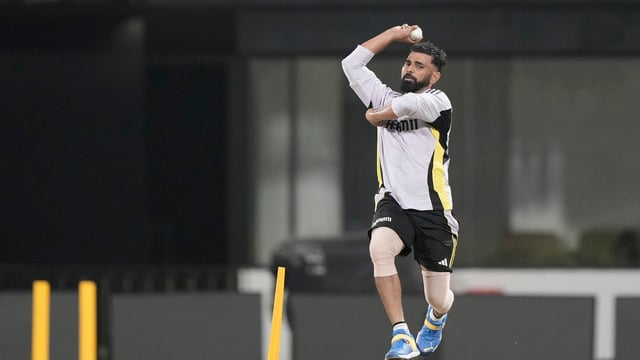 Mohammed Shami is back. The pacer has been named in the playing XI for the third T20I against England in Rajkot. (AP Photo/Mahesh Kumar A.)