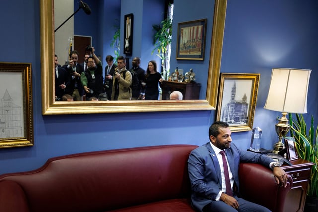 Kash Patel participates in a meeting with Sen. John Cornyn on Capitol Hill in Washington on December 9, 2024.