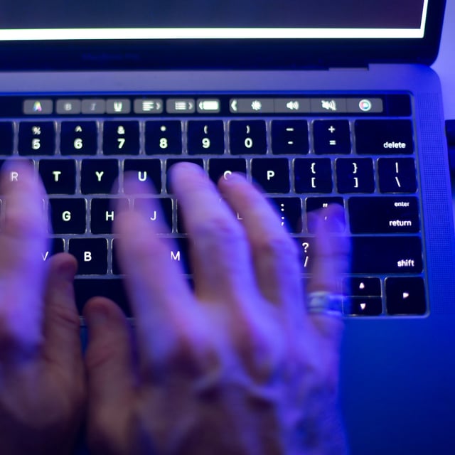 Data belonging to hundreds of thousands of Newfoundland and Labrador students was breached in a cyberattack on a student information system used by schools across the country. A man uses a computer keyboard in Toronto, Monday, Oct. 9, 2023 in this photo illustration. THE CANADIAN PRESS/Graeme Roy