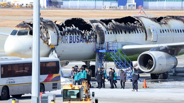 Ermittler vermuten, dass das Feuer im Airbus im Handgepäckfach ausgebrochen sein könnte.