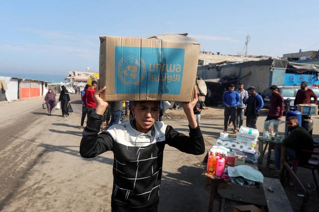 Dans le centre de la bande de Gaza, le 4 novembre 2024. L'agence assure le logement, l'alimentation de base, la santé et l’éducation des réfugiés palestiniens.