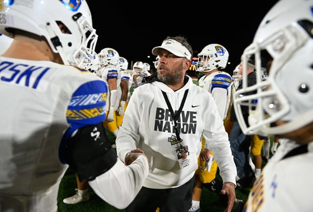 St. John Bosco head coach Jason Negro has led the Braves to four state titles during his tenure. He has been head coach since 2010.