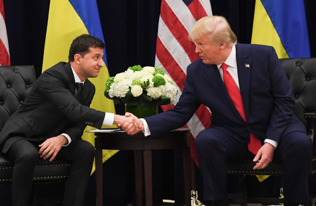 Volodymr Zelensky and Donald Trump