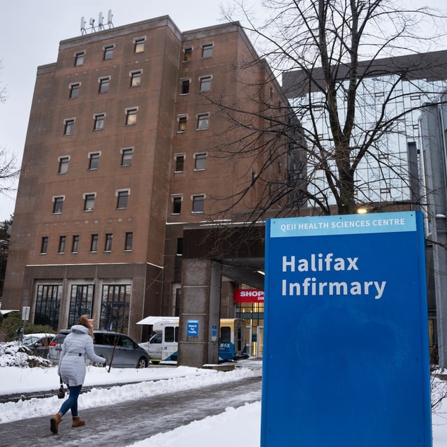 The Halifax Infirmary hospital is pictured following a weapons complaint and three injuries to employees before Halifax Regional Police took a patient into custody, in Halifax, Jan. 29, 2025. THE CANADIAN PRESS/Darren Calabrese