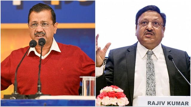 Speaking at a press conference, Arvind Kejriwal claimed that CEC Rajiv Kumar was eyeing a post-retirement role.