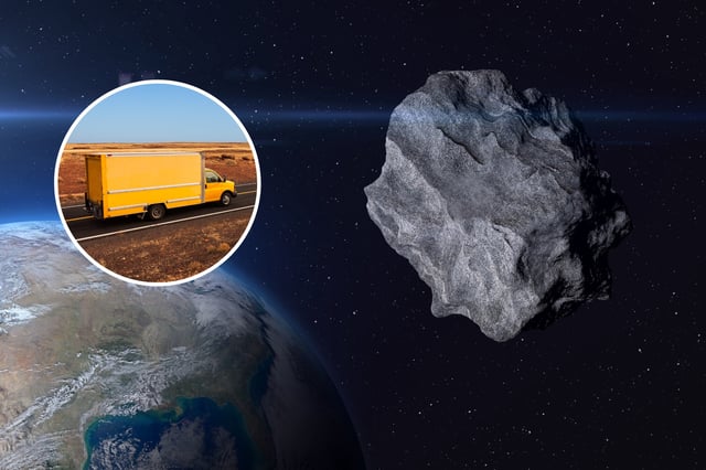 Stock of an asteroid and a truck