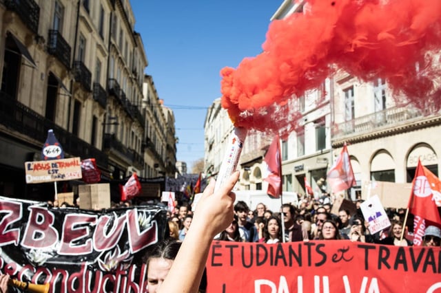 Manifestation contre la réforme des retraites à Montpellier (Hérault), le 28 mars 2023.