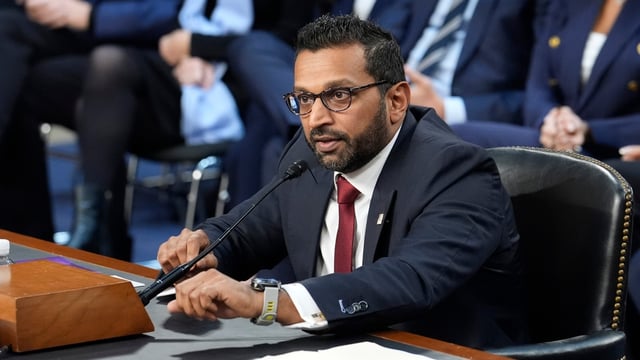 Kash Patel, President Donald Trump's choice to be director of the FBI, appears before the Senate Judiciary Committee for his confirmation hearing, at the Capitol in Washington, Thursday, Jan. 30, 2025. 